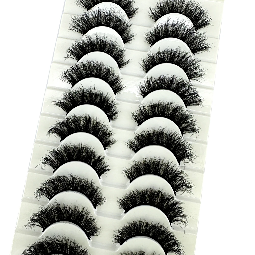 NEW 10pairs Lashes Mink Eyelashes Mink Hair Fluffy Messy Soft Natural Lashes Makeup 3d Mink Lashes