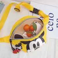 Disney children fashion waist bag boy girl cute cartoon kindergarten shoulder bag coin purse wild princess chest bag mickey bag 5