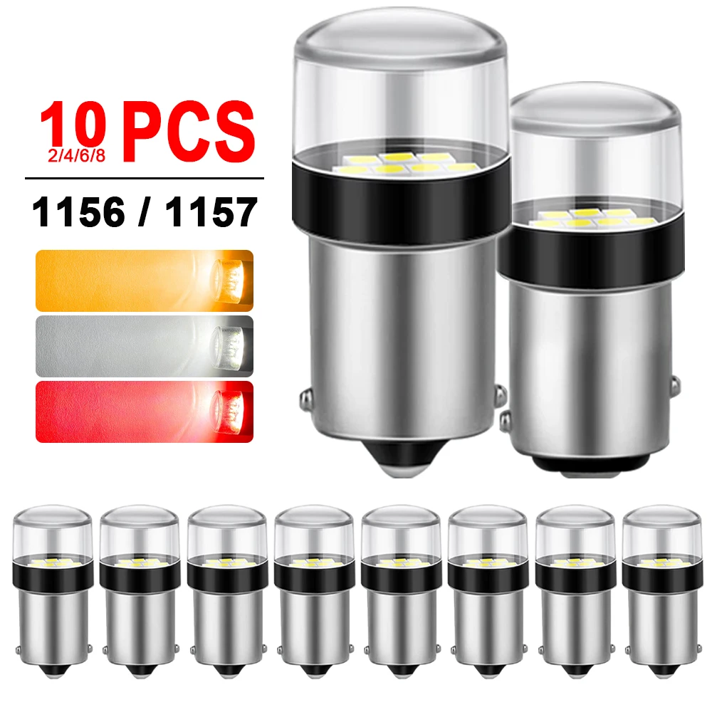 High-Performance LED Car Turn Signal Lights - White, Amber, Red - 1000 Lumens, 12V