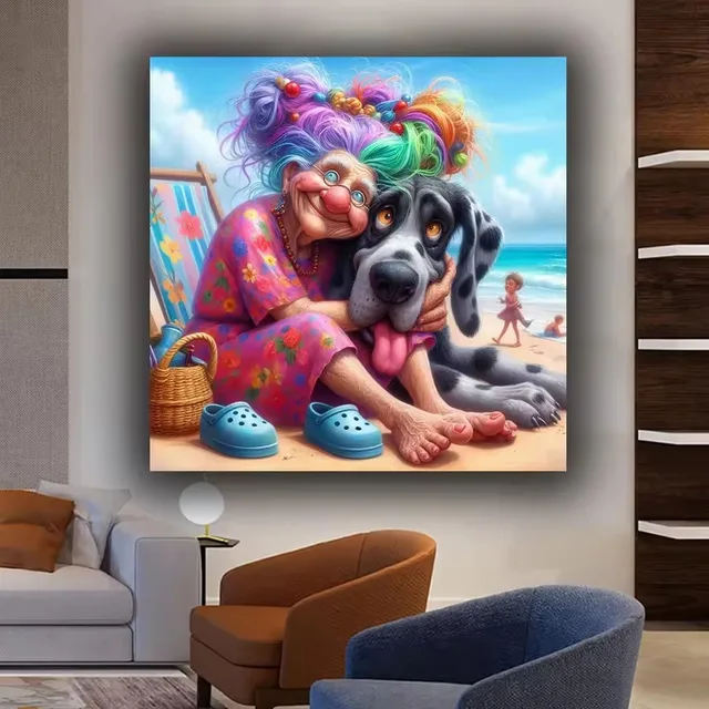 Fantasie Glückliche Alte Oma Schönheit Diy Diamant Malerei Kreuz Stich Kits Voller Diamanten Mosaik Kunst Stickerei Cartoon Für Wohnkultur 2