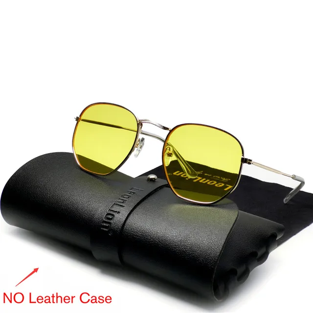 RBROVO Metal Vintage Polygon Sunglasses Men 2022 Luxury Brand Glasses For Men/Women Designer Eyewear Men Oculos De Sol Masculino GoldOceanYellow