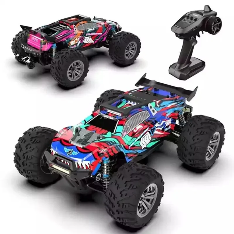 전문 4WD 브러시리스 오프로드 RC 레이싱 트럭, 90 km/h 유압 완충기, 방수 ESP LED 조명, 라디오 제어 트럭
