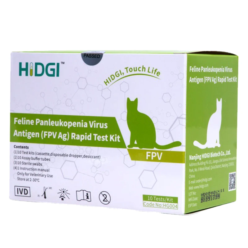

10 Pieces /Box of FPV Virus Cat Plague Test Paper Rapid Detection Card Pet Health Test Kit