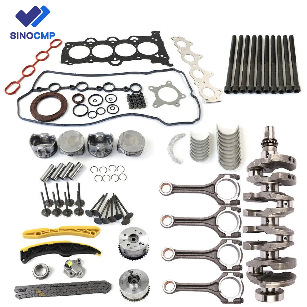 

G4FJ 1.6L Engine Rebuild Kit Crankshaft Con Rods Timing Kit 23110-2B710 23510-2B700 20910-2BU06 21020-2B000 For Hyundai KIA