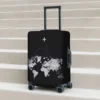 Flight Suitcase Cover Travel Map Cartoon Business Protection Holiday Elastic Luggage Supplies 1