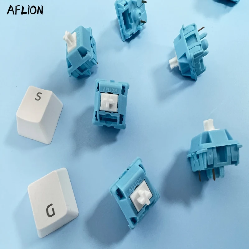 

Cool Linear Switch Mechanical Keyboard Waterproof Nylon Bottom DIY Blue Sky Pattern Switch Shaft Computer Keyboard Accessories