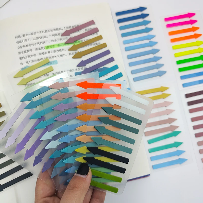 KindFuny 2400 Sheets Fluorescent Index Tabs Arrow Flags Sticky Note for Page Marker Plan Stickers Office School Stationery 4