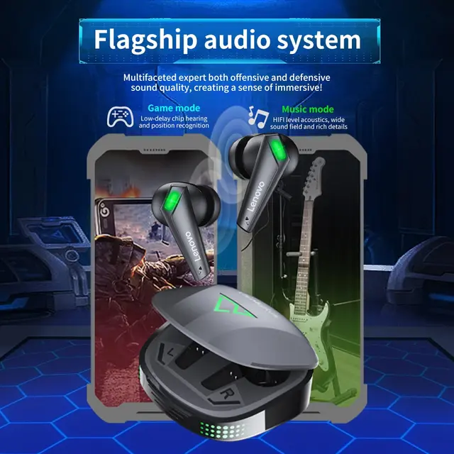 Lenovo-auriculares inalámbricos Thinkplus XT85II, cascos con Bluetooth 5,3, resistentes al agua, reducción de ruido y micrófono para videojuegos - Image 2