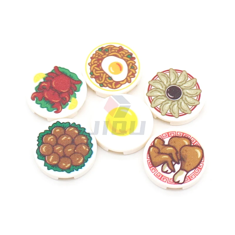 Mini Food Kitchen Accessories Toys Building Blocks Parts Hamburger Pizza Fries Cake Dessert Chocolate Cookies MOC Assemble Brick 2