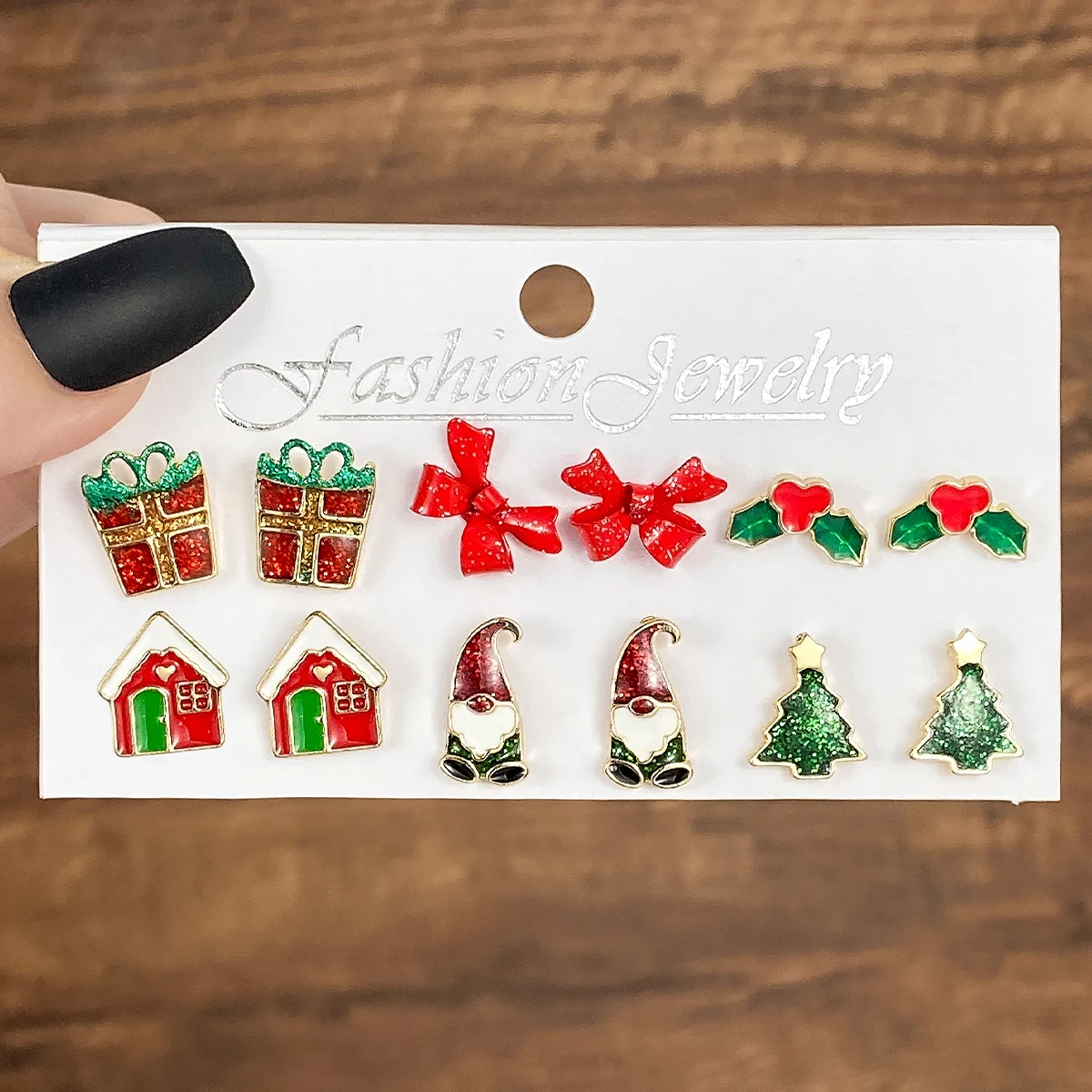 New Christmas Snowflake Santa Claus Tree Deer Bell Glove Snowflake Drop Earrings for Women Girls Party Holiday New Year Jewelry Drop Earrings Dangle Earrings