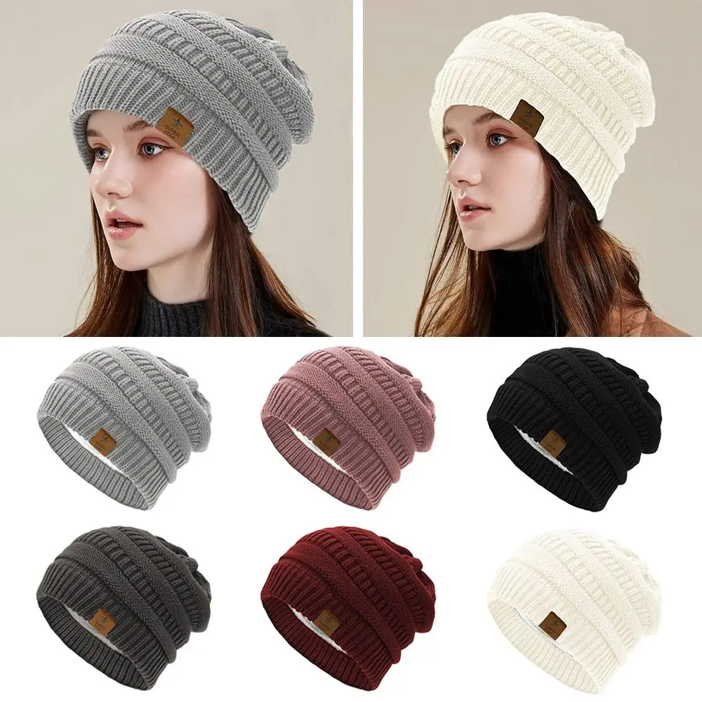 

Men Winter Warm Hat For Women Unisex Adult Outdoor Wool Knitted Beanies Skullies New Casual Cap Cotton Hats