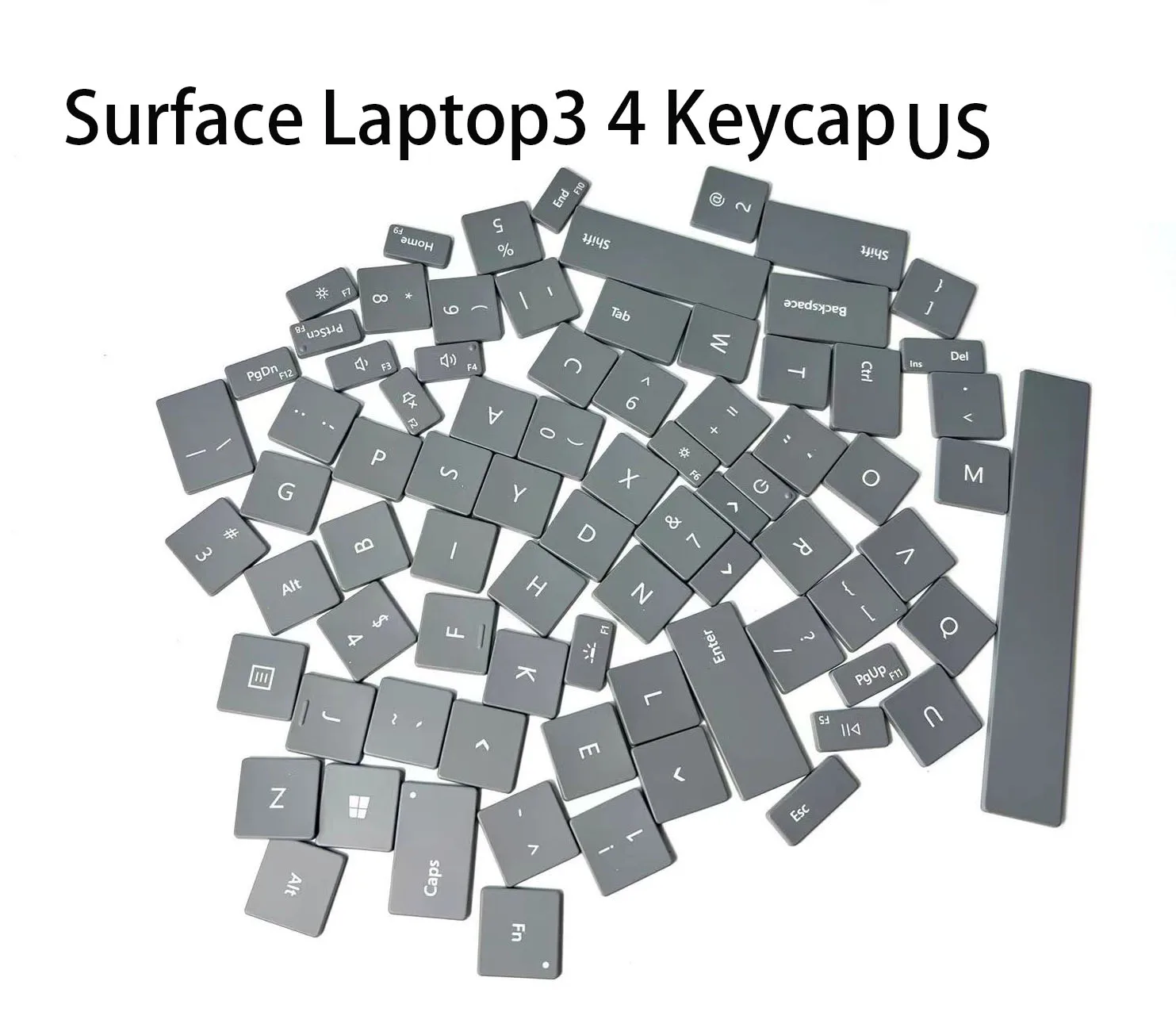 KeyCap Keyboard Cap for Surface Laptop3 4 Set Of Keycaps 13.5Inch 15Inch Silver US