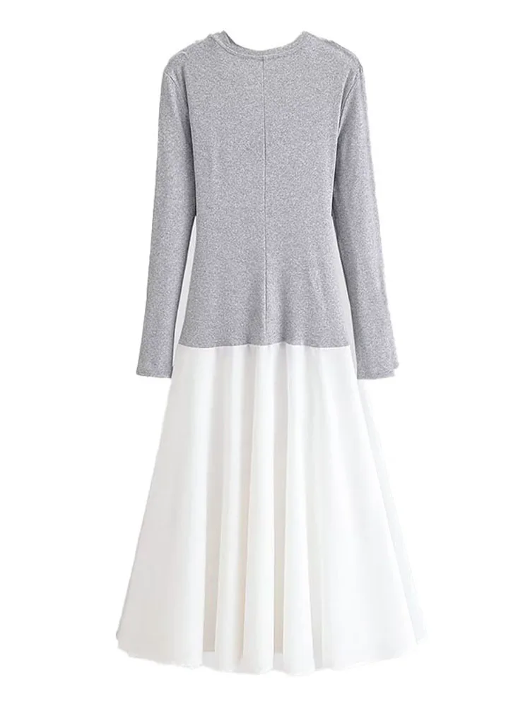 فستان نسائي جديد لربيع 2026 بتصميم عصري برقبة دائر...