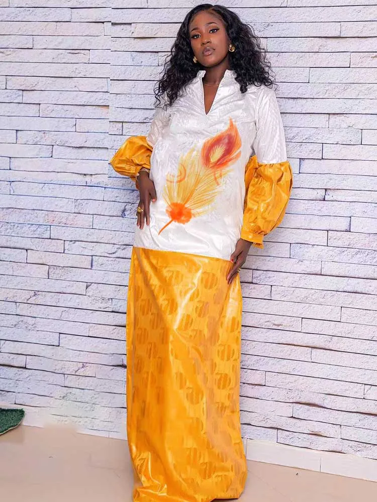 

Original Bazin Riche Turkey Dresses For Ankara Women Party Clothing Top Quality Femme Printed Shiny Bazin Riche Dashiki Robe