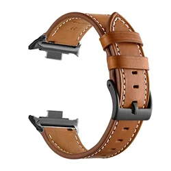 Vintage Leather Replacement Strap for Smart Watches - Retro Brown Wristband Bracelet (Brown - B)