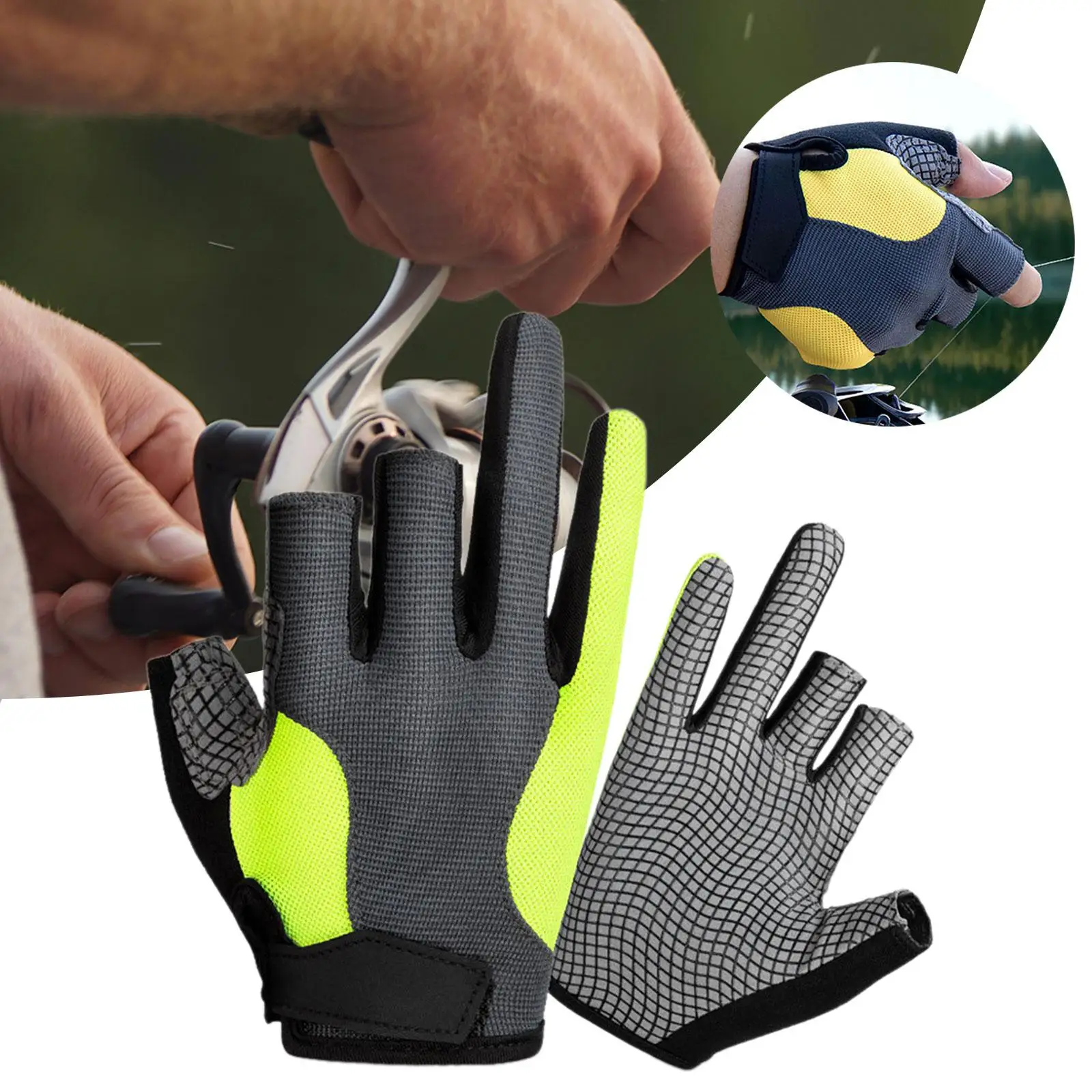 3 Cut Fingers Gloves Finger Protector for Kayaking Motorcycling Hiking 3 Cut Fingers Gloves Finger Protector for Kayaking Motorcycling Hiking