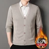 Men's Smart Casual Cardigan V-neck Sweater Men's Autumn Winter Clothes Button Knit Cardigans Mens Knitting Sweaters Outwear 4