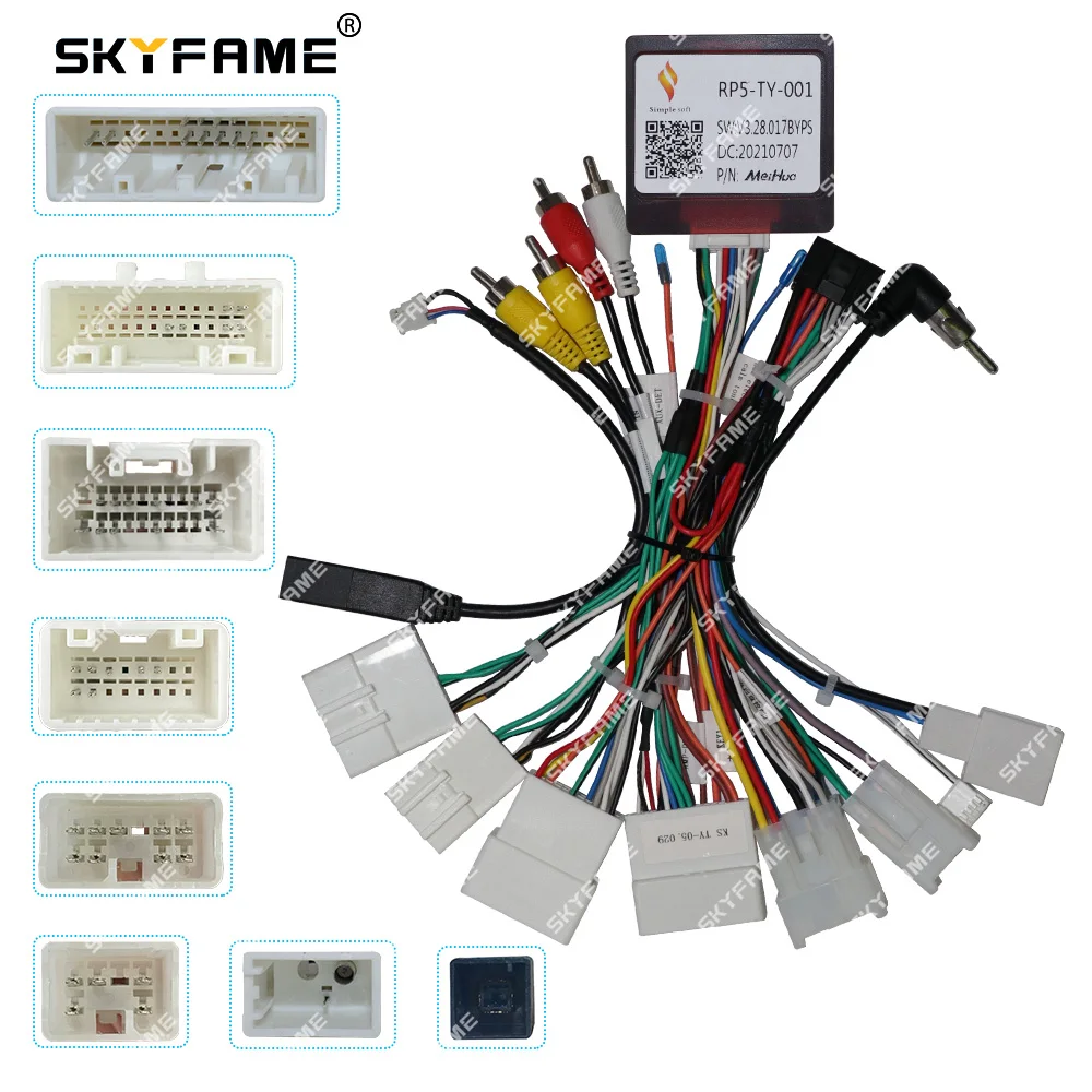 SKYFAME 16Pin Car Wiring Harness Adapter Canbus Box For Toyota RAV4 C