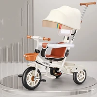 Tricycle pour enfants de 1 à 5 ans, poussette pour bébé, vélo à pousser à la main 1