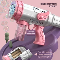 Bubble Gun Automatic Rocket Electric Soap Bubble Blower Machine Children's Toy Summer Outdoor Wedding Party Kids Gift For Boy 2
