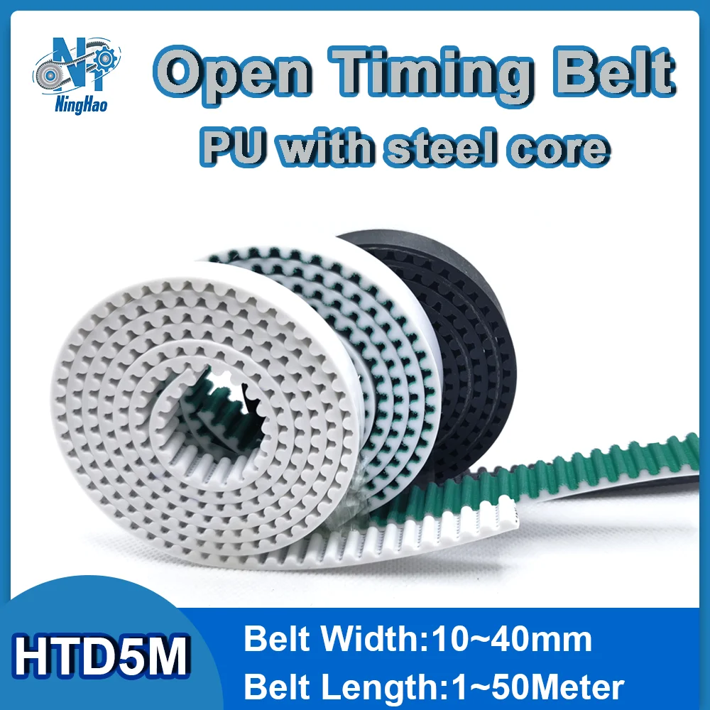 HTD Open 5M Timing Width 10/12/15/20/25/30/40mm PU With Steel Core Synchronous For HTD5M Pulley Belt_voghion.com