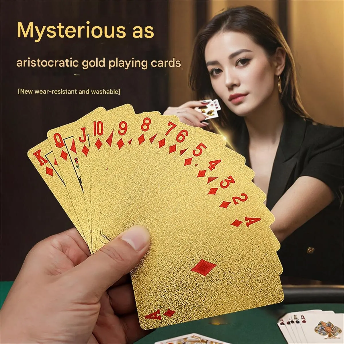 1pcs playing cards pvc plastic high value waterproof anti-folding tyrant gold playing cards wear-resistant dirt-resistant washab