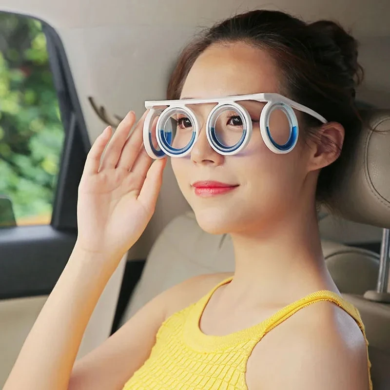 

Detachable Anti Car Sickness Glasses Men Women Ships Airplanes 3D Vertigo Prevention For Adults Kids Portable Liquid Lensless Gl