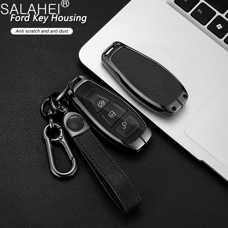 

Leather Car Remote Key Fob Case Cover Holder Shell Bag For Ford Fiesta Focus Mondeo Ecosport Kuga Keyless Keychain Accessories