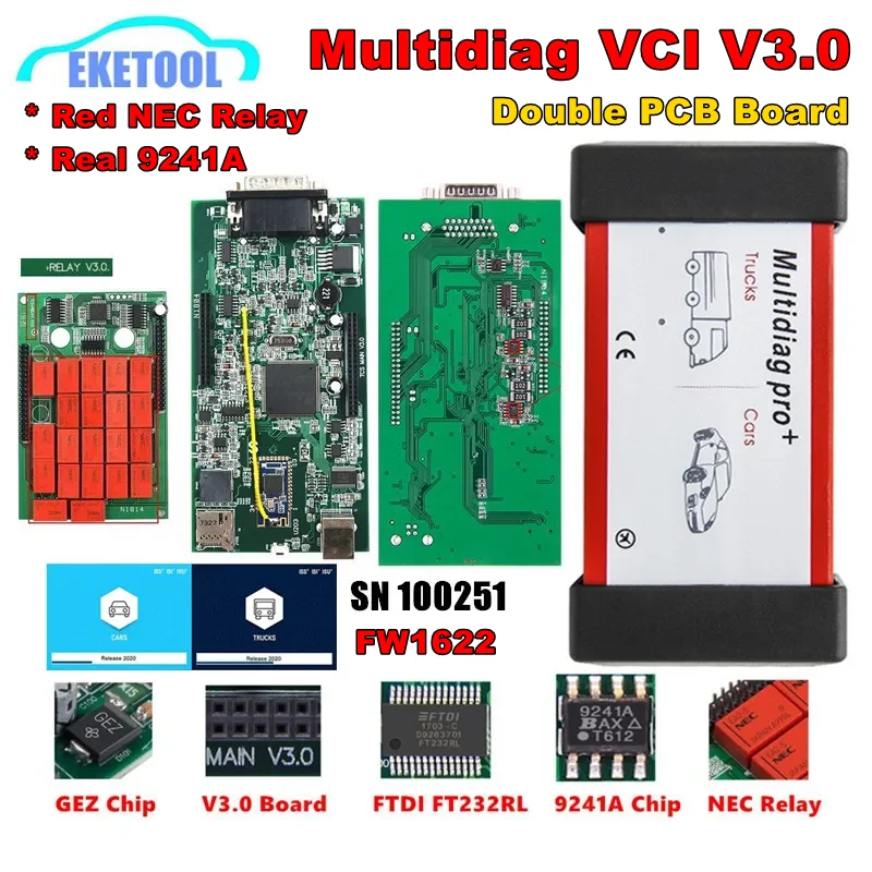 Red NEC Relays VD150 2021 11 Keygen TCS Multidiag Pro Dual PCB 9241A V3 red-nec-relays-vd150-2021-11-keygen-tcs-multidiag-pro-dual-pcb-9241a-v3