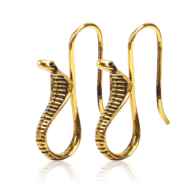 Punk Styles Gold Crystals Snake Stud Earrings for Women Party Retro Stud Earings Hip Hop Street Punk Jewelry Girl Gifts
