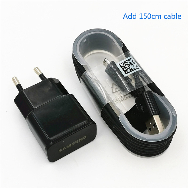 SAMSUNG S6 S7 Edge A10 M10 Charger 5V/2A EU Wall Adapter 1/1.5M Micro USB Data Cable For SAMSUNG Galaxy Note 4 5 C7 C9