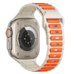 Silicone Sport Band for Smartwatch - Durable Rubber Strap Accessory (Starlight orange)