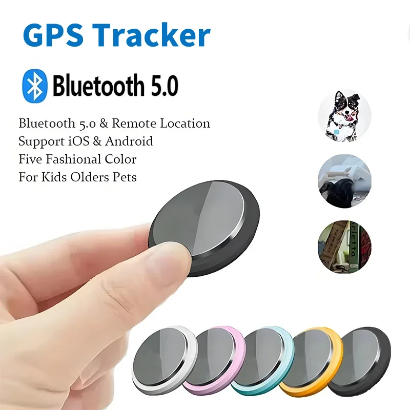 Anti Lost Tracker Mini GPS Locator Alarm Wallet Keychain Smart Tag Bluetooth-Compatible Tracer Dog Pet Child Finder