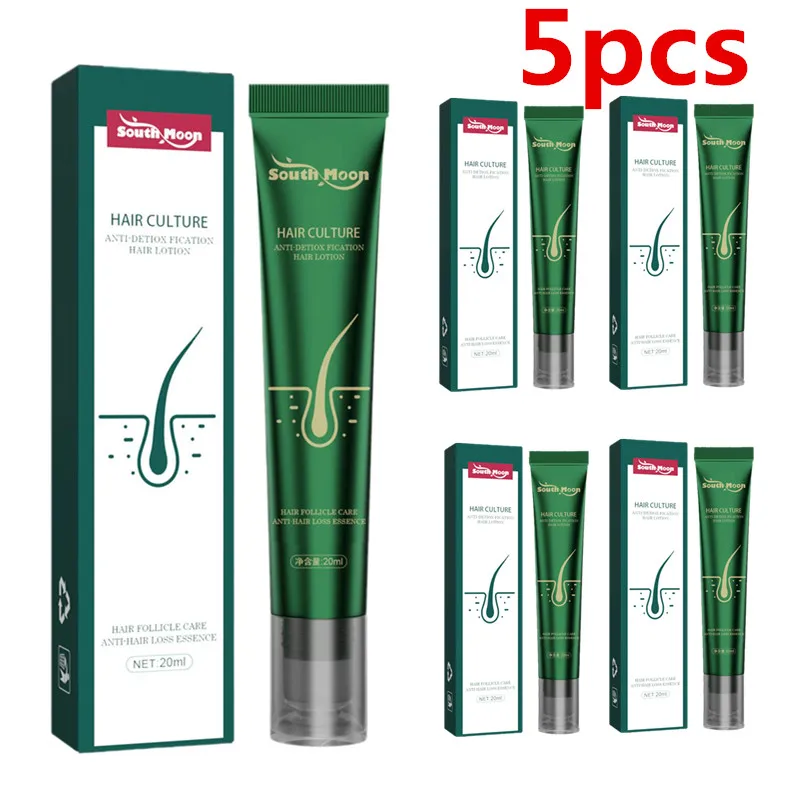 

5PCS Biotin Fast Oil Hair Regrowth Serum Hair Thinning Treatment Liquid Liquid Anti-Hair Loss For Women Men Hair Products