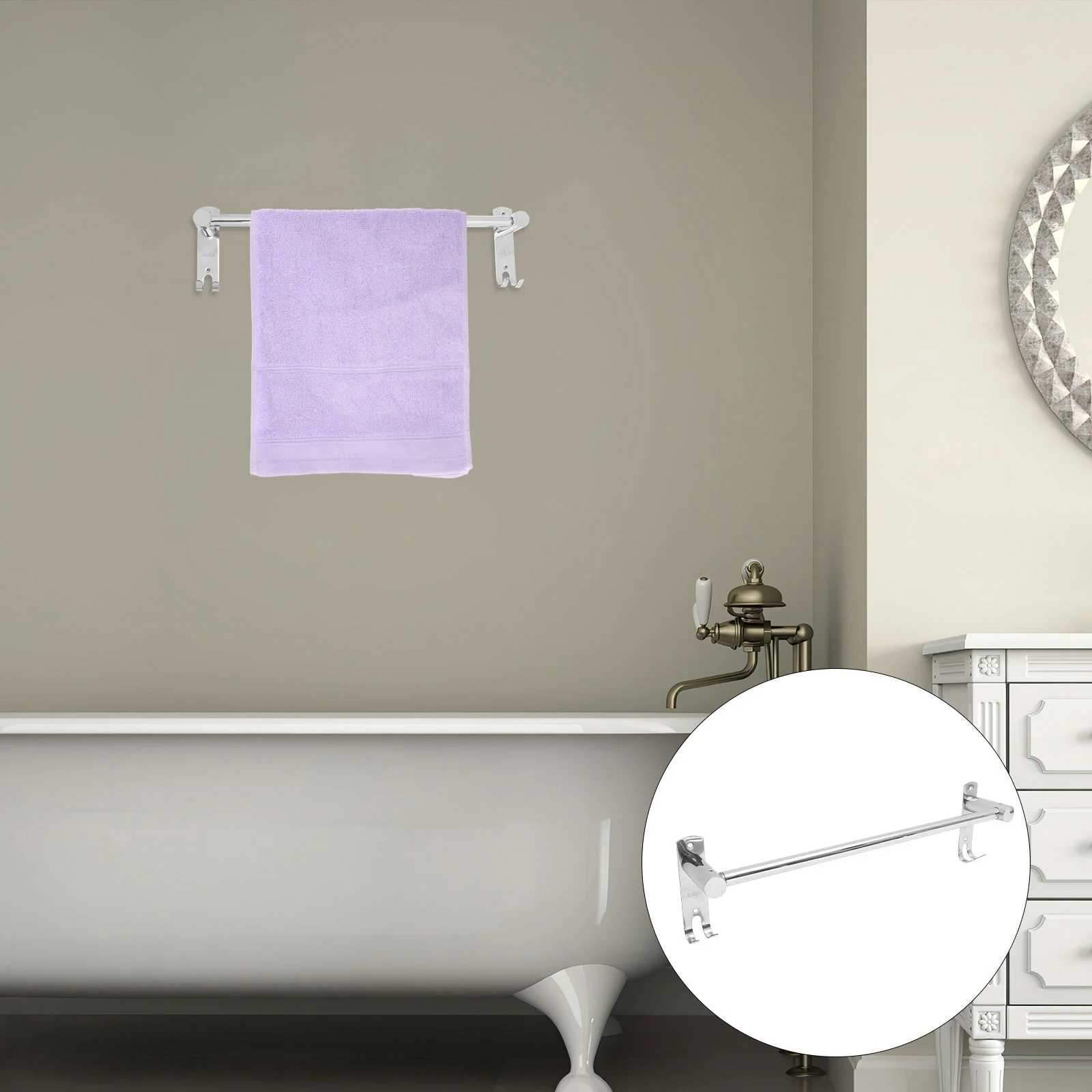

Bathroom Shelf Bar Towel Holder Racks Hanger Rods for Kitchen Utensils Pan Rail Hanging Pot