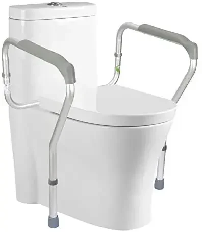 

Hot Sale toilet stand up rack for Disabled and Elderly Easy Install with Adjustable Width/Height Toilet Safety Frame