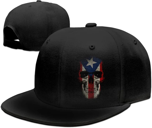 Puerto Rico Rican Flag Skull Snapback Hats for Men Baseball Cap Adjustable  Flat Bill Trucker Dad Gift,Husband,Boy Friend,Brother - AliExpress