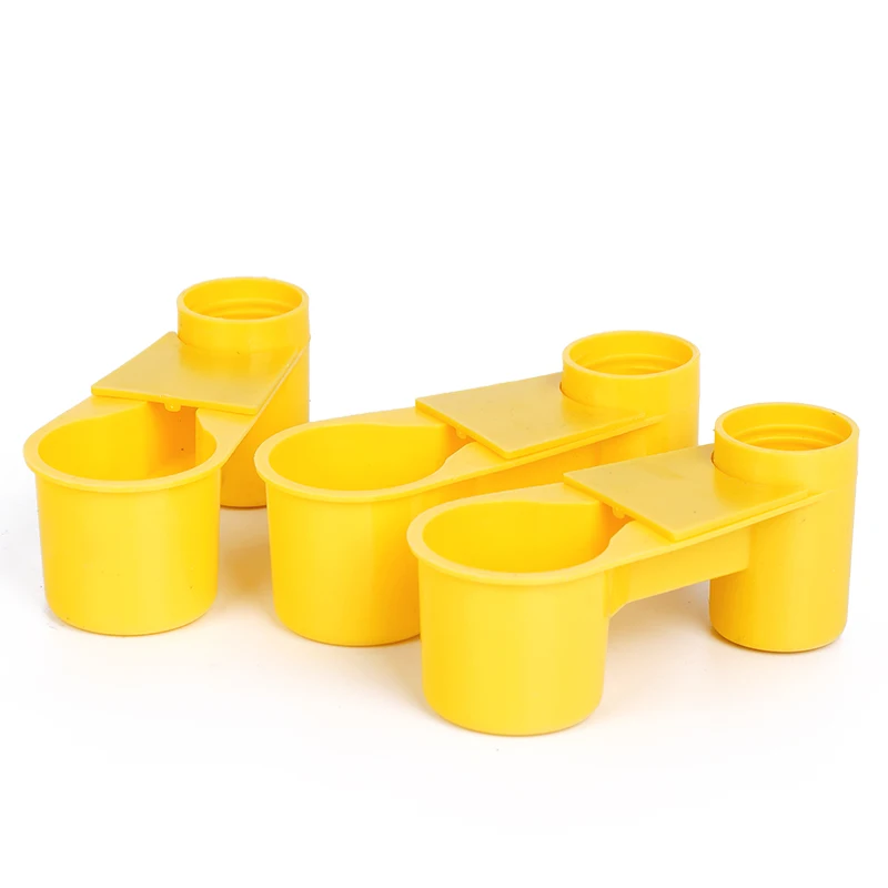 2Pcs Bird Quail Drinker Cups Water Bottle Cup Cat Chicken Pigeon Parrot Hamster Double Nozzle Water Guide For Bird