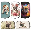 Cute French Bulldog Wallet Cartoon Bulldog Coin Money Bag ID Credit Card Phone Organizer Clutch Long Wallet Zipper Pouch Gift 1
