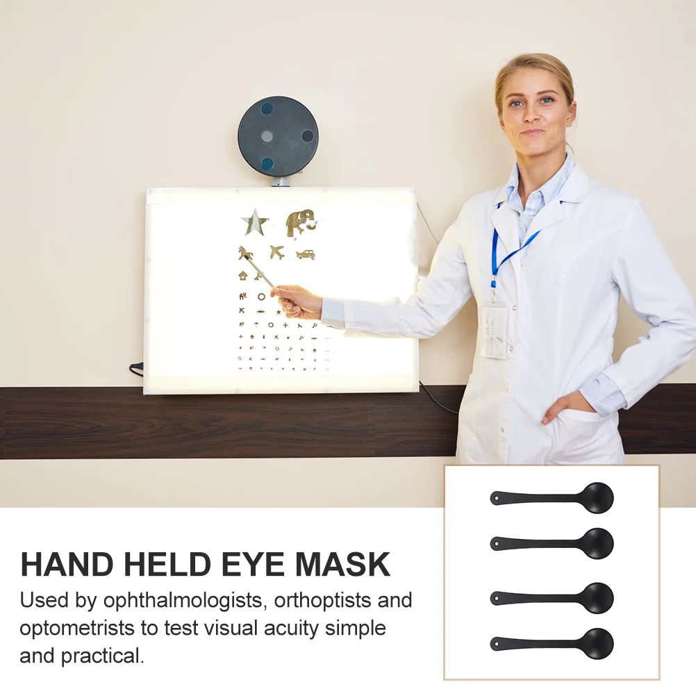 Eye Occluder Exam Vision Occluders Chart Plastic Handheld Test Ophthalmic Visual Instrument Optometry Supplies Tool Shield