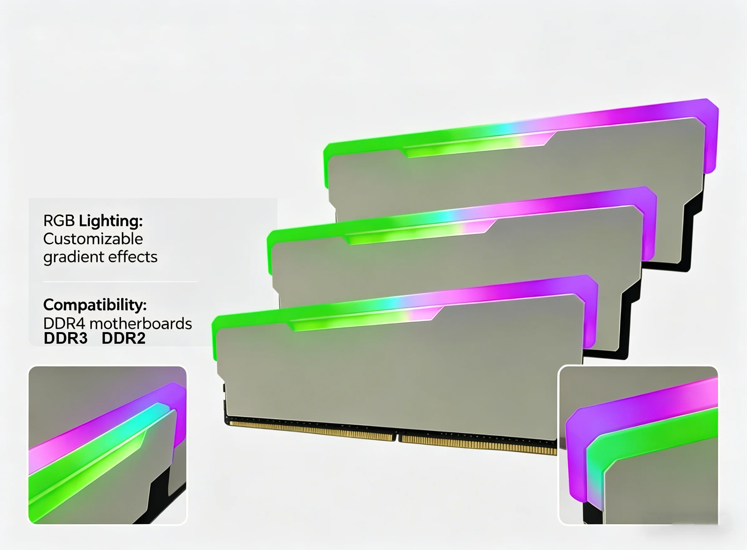 RAM Armor 5V-3PIN ARGB DDR3 DDR4 DDR5 메모리 스틱 알루미늄 방열판 컴퓨터 데스크탑 메모리 스틱 방열 키트
