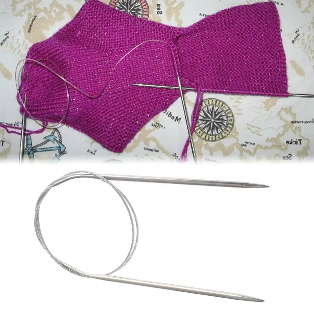 Stainless Steel Circular Knitting Needle Handmade Weaving Crochet Hook Household DIY Crafts Needlework Supplies Sewing Pins