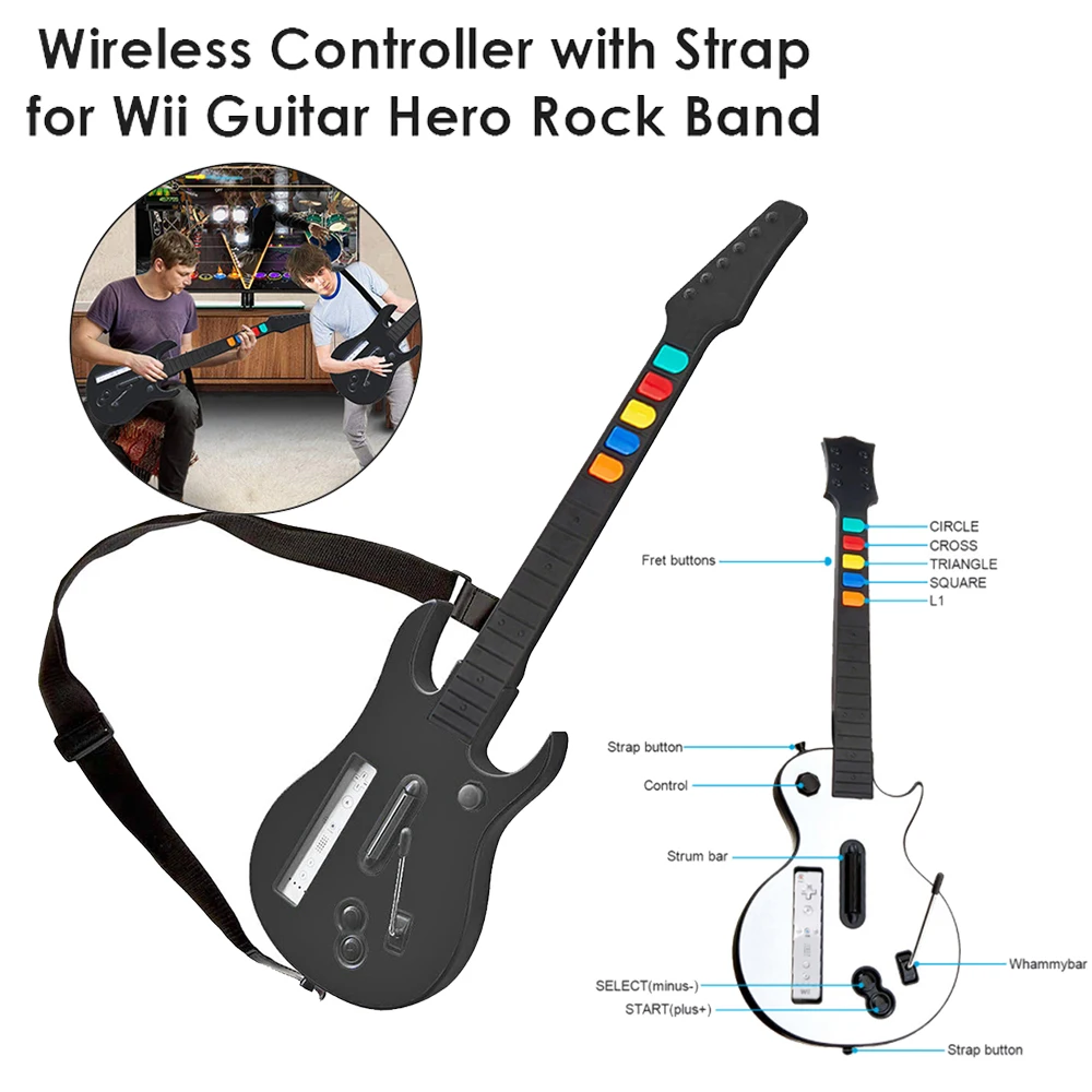 Wireless Controller with Adjustable Strap for Will Guitar Hero Rock Wireless Controller with Adjustable Strap for Will Guitar Hero Rock