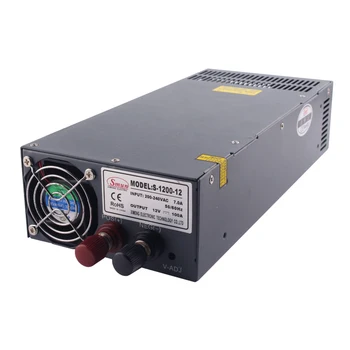 SMUN S-1200-12 110VAC/220VAC ถึง 800W 1000W 1200W 12V 24V 36V 48VDC เอาต์พุตเดี่ยวแหล่งจ่ายไฟสลับ CE ROHS 1