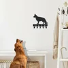 1pc German Shepherd Key Rack Dog Leash Hanger - 9 inch/ 6 inch Wide Metal Wall Art Wall hanging Towel Rack Coat Home Decor 5