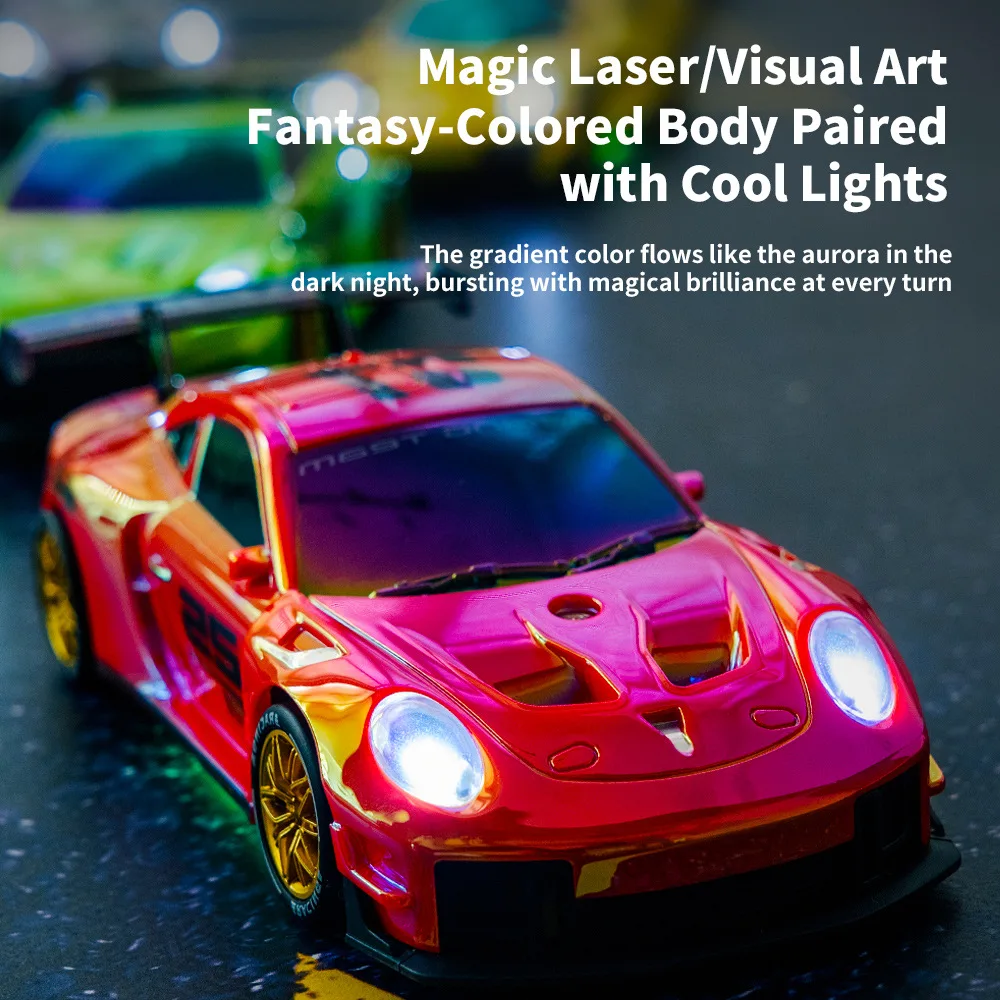 JJRC Q228 RC Car Iridescent Drift Racing Toy with 2.4G Remote Control Multiplayer Battle Mode Electric Stunt Vehicle for Kids