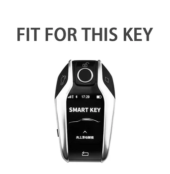 Cover chiate/telecomando ABS Display A LED Car Key Caso Della Copertura Per BMW 5 Serie 7 G12 G11 G30 G32 G31 i8 I12 I15 G01 X3 G02 X4 G05 X5 G07 X7 - 2022 di modo ABS Display A LED Car Key Caso Della Copertura Per BMW 5