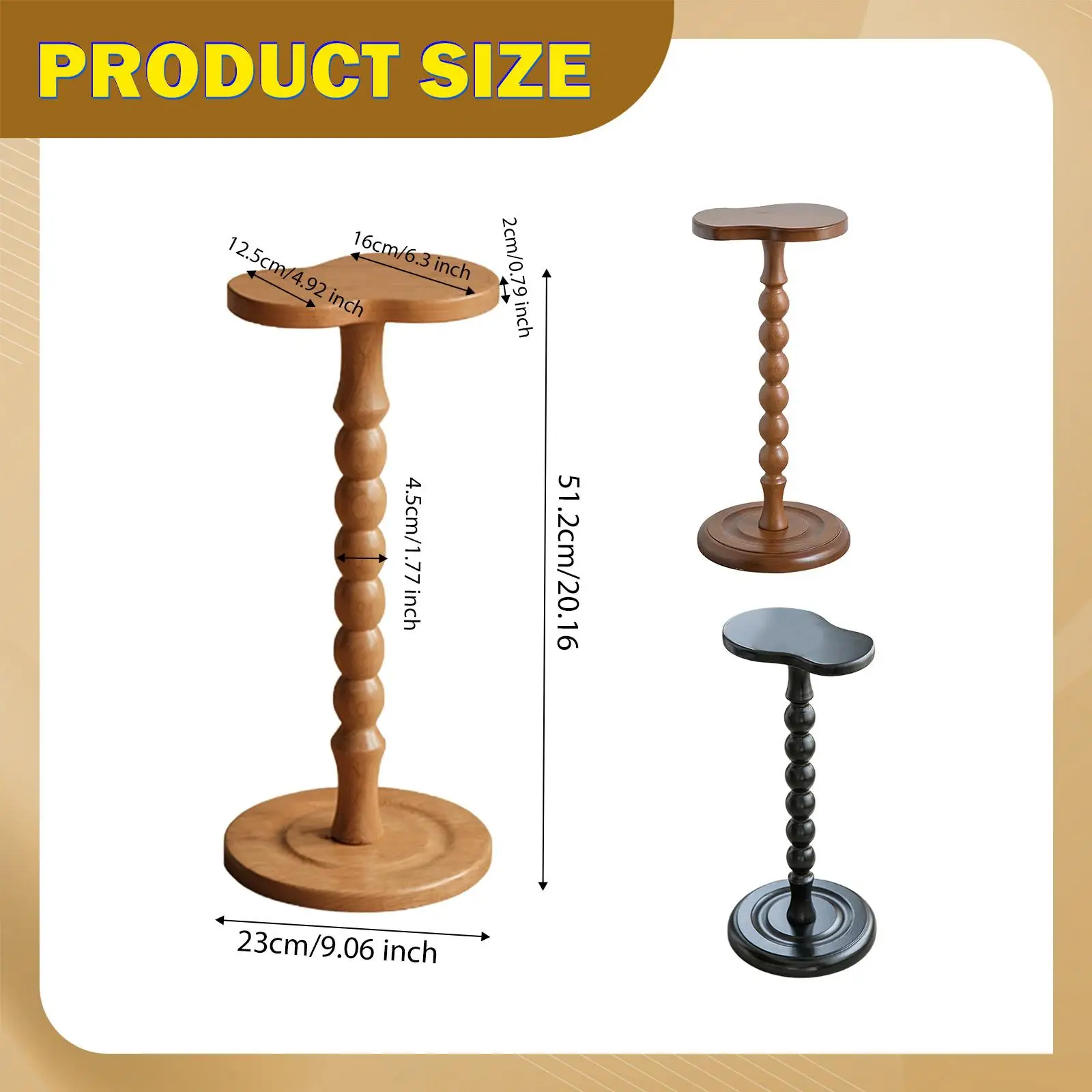 Wooden Side Table Drink Desk Side Desk Entryway Furniture Small End Table NightStand for Laundry Couch Yard Corners Farmhouse