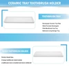 Rectangular Ceramic Tray Plate White Porcelain Rectangular Plate Mouthwash Cup Tray Bathroom Living Storage Tray 2
