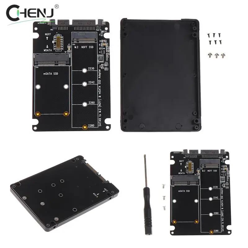 Placa de Adaptador Profissional do Disco Rígido Sata 60gbps ao Ssd Msata do m2 Ngff Sata Ssd
